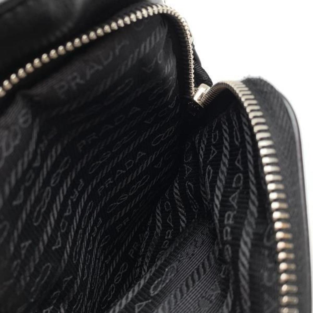 Prada Leather Drawstring Smartphone Case Black - image 6